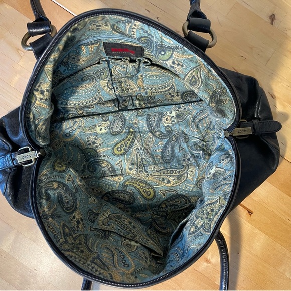 HOBO International vintage black leather top rounded satchel - Picture 9 of 14